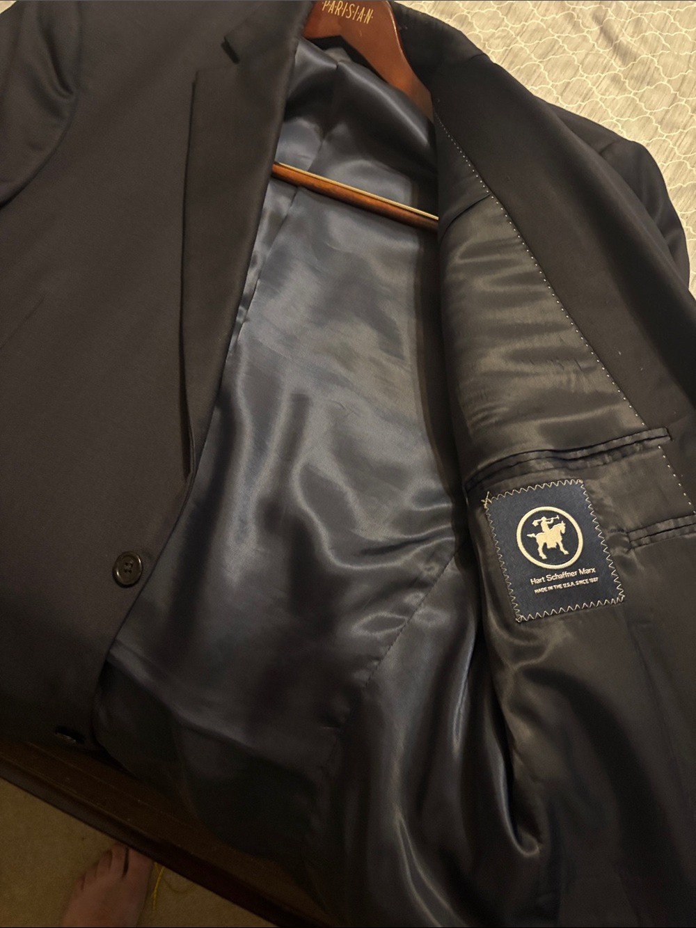 Hart Schaffner Marx Men's Dark Navy Two-Button Blazer